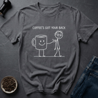Coffee graphic Bean Support T-Shirt in Charcoal / S by Caffeine Dept
