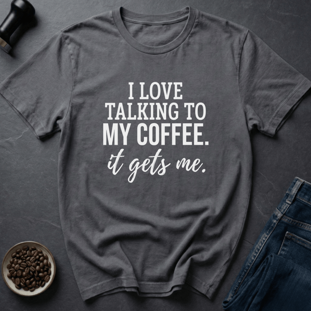 Coffee graphic Bean Therapist T-Shirt in Charcoal / S by Caffeine Dept