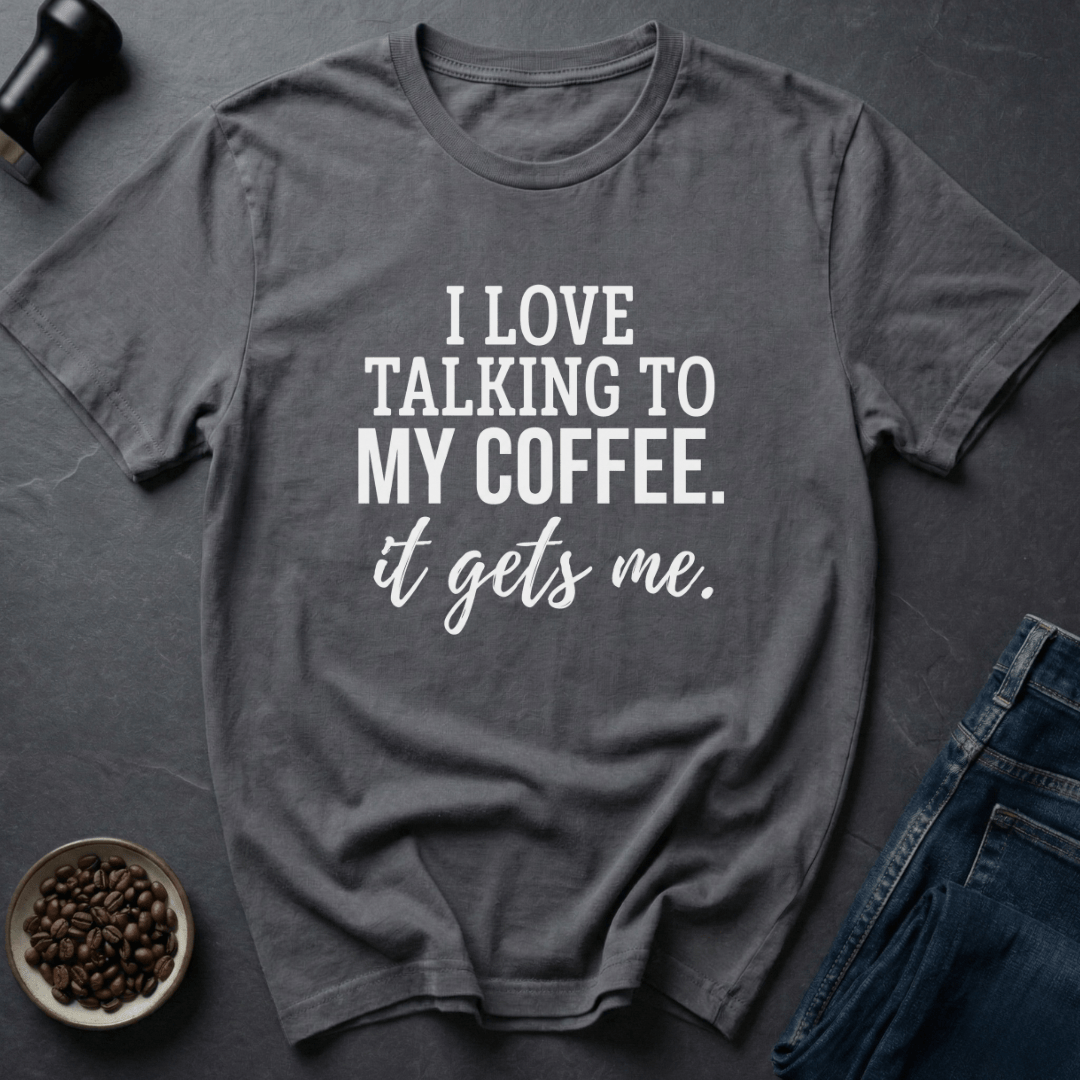 Coffee graphic Bean Therapist T-Shirt in Charcoal / S by Caffeine Dept