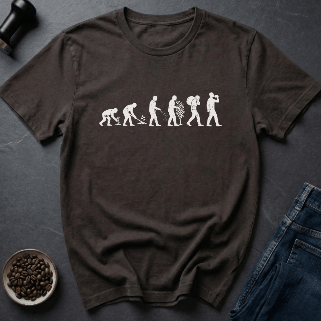 Coffee graphic Bean to Brew T-Shirt in Dark Chocolate / S by Caffeine Dept