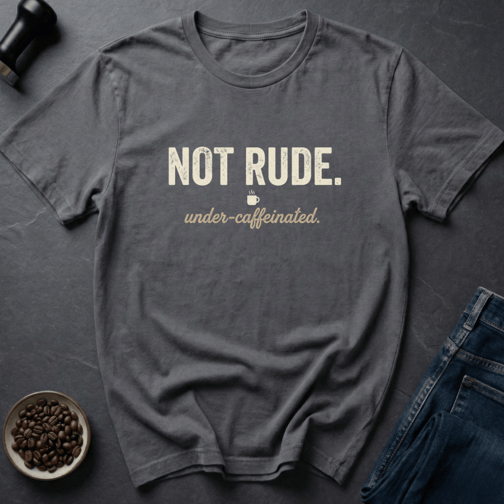 Coffee graphic Bean Warning T-Shirt in Charcoal / S by Caffeine Dept