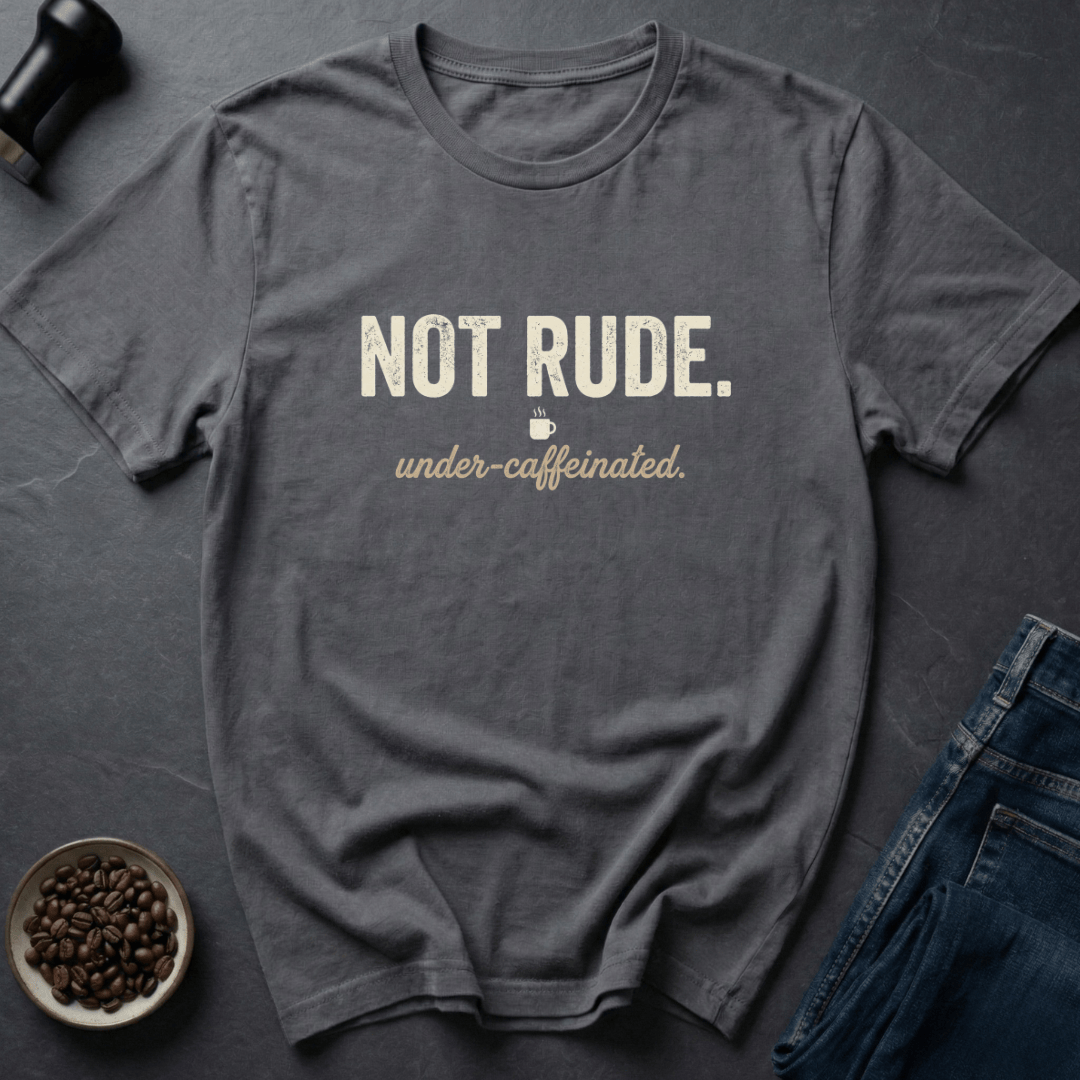 Coffee graphic Bean Warning T-Shirt in Charcoal / S by Caffeine Dept
