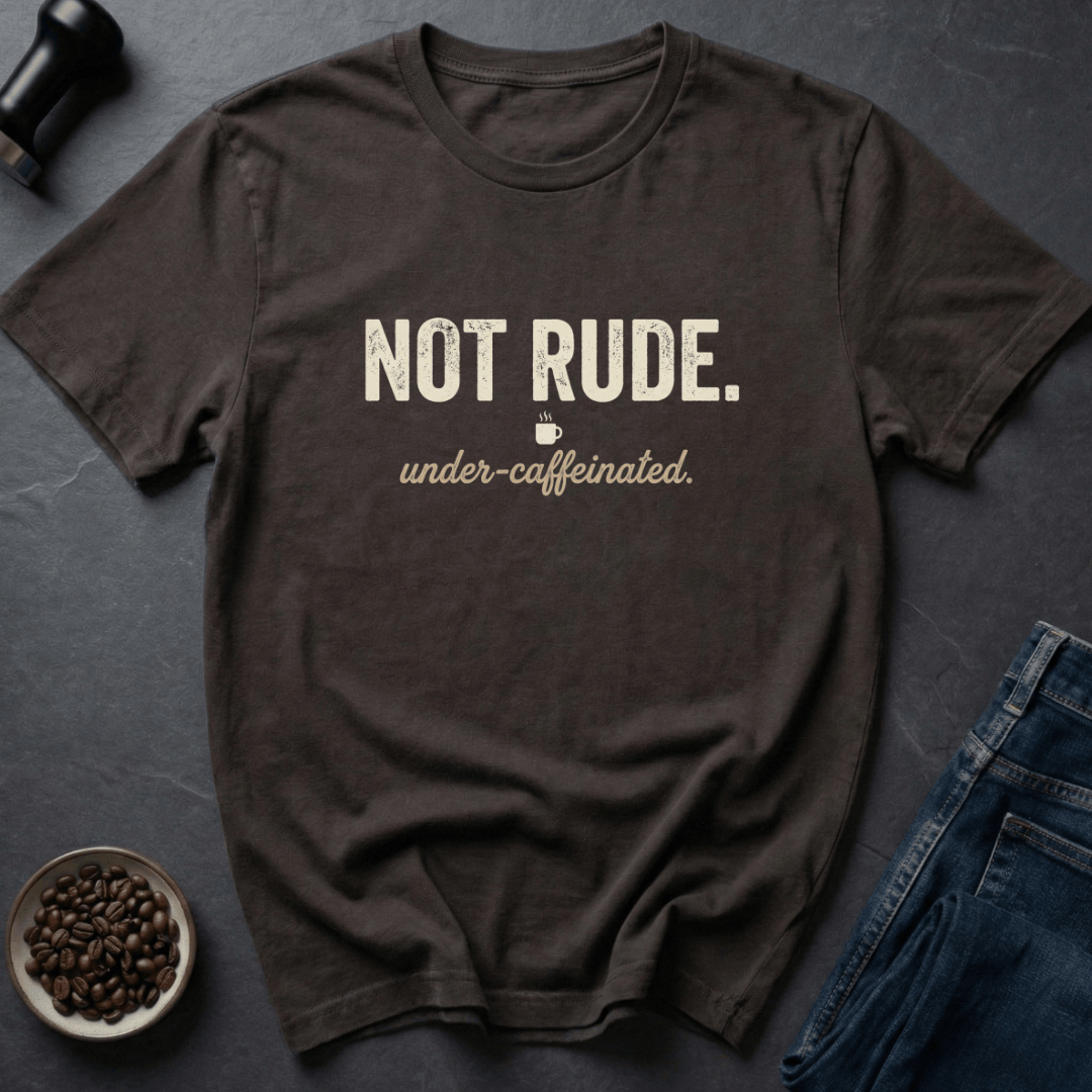Coffee graphic Bean Warning T-Shirt in Dark Chocolate / S by Caffeine Dept