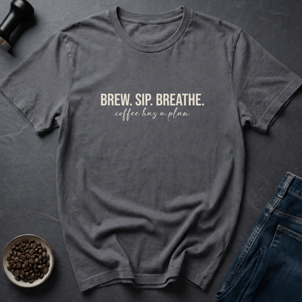 Coffee graphic Bean Wisdom T-Shirt in Charcoal / S by Caffeine Dept