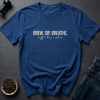 Coffee graphic Bean Wisdom T-Shirt in Royal / S by Caffeine Dept