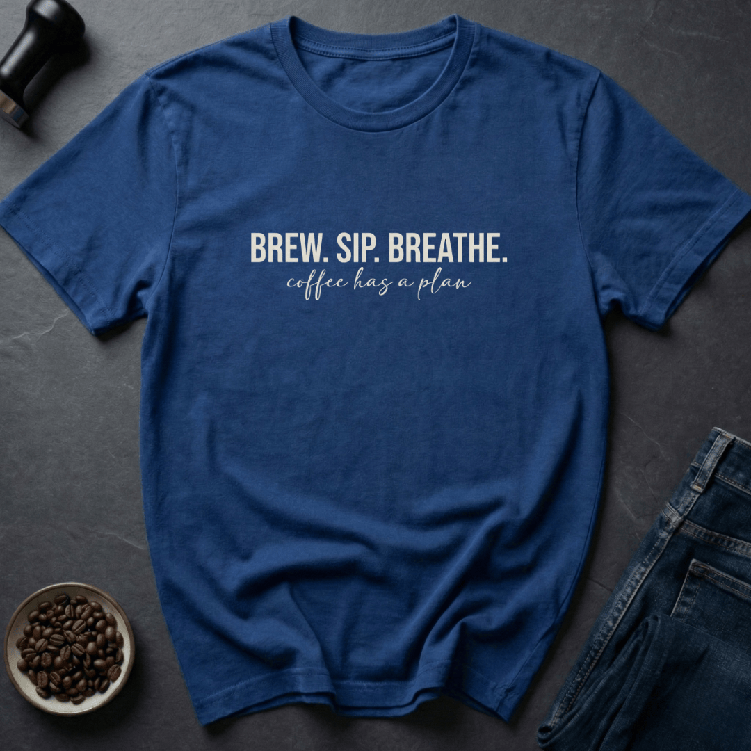 Coffee graphic Bean Wisdom T-Shirt in Royal / S by Caffeine Dept