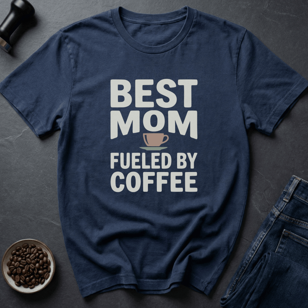 Coffee graphic Best Mom T-Shirt in Black / S by Caffeine Dept