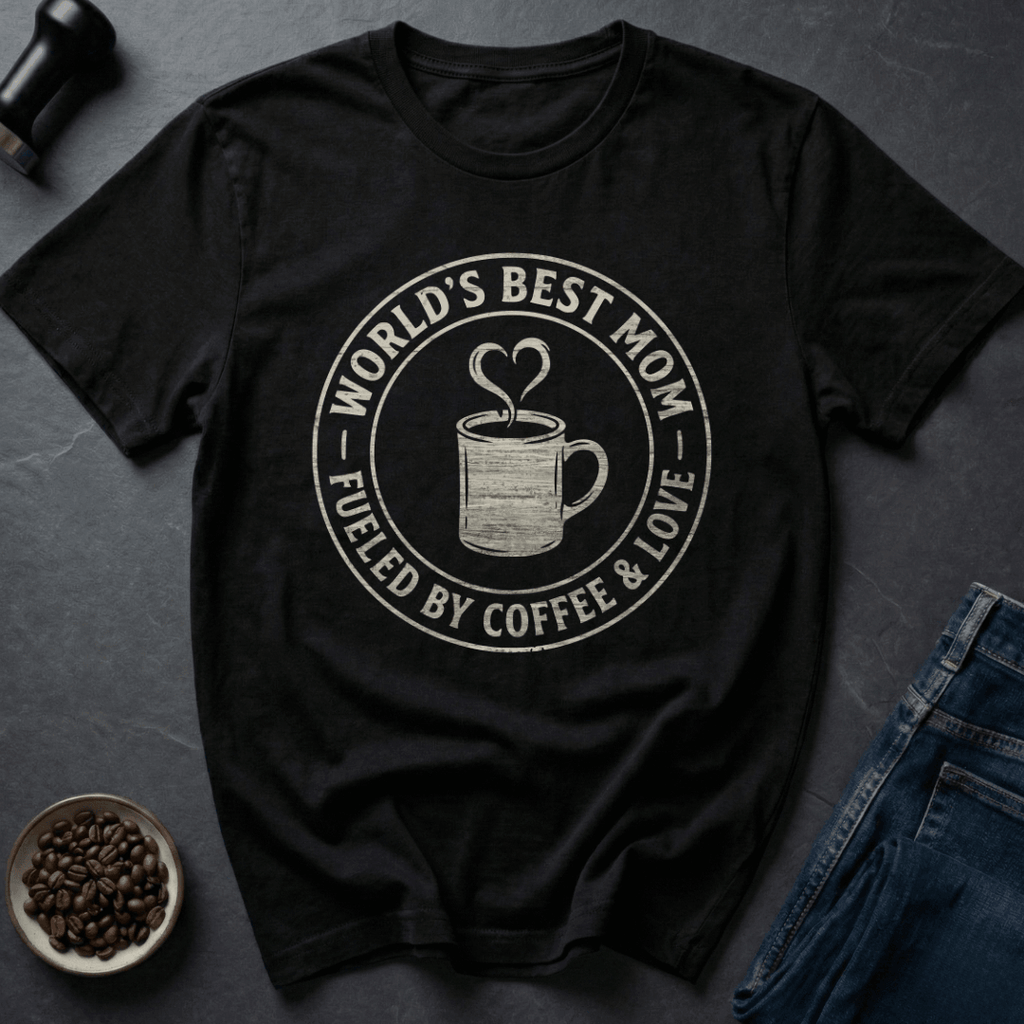 Coffee graphic Best Mom T-Shirt in Black / S by Caffeine Dept