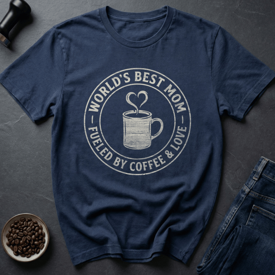 Coffee graphic Best Mom T-Shirt in Black / S by Caffeine Dept