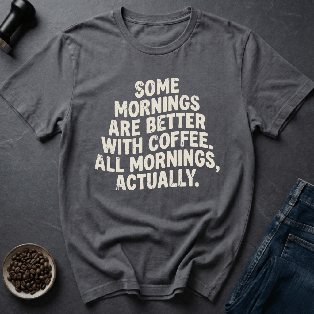 Coffee graphic Better With Coffee T-Shirt in Charcoal / S by Caffeine Dept