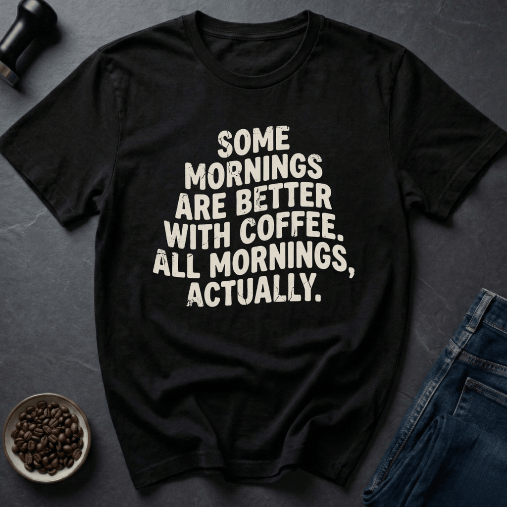 Coffee graphic Better With Coffee T-Shirt in Charcoal / S by Caffeine Dept