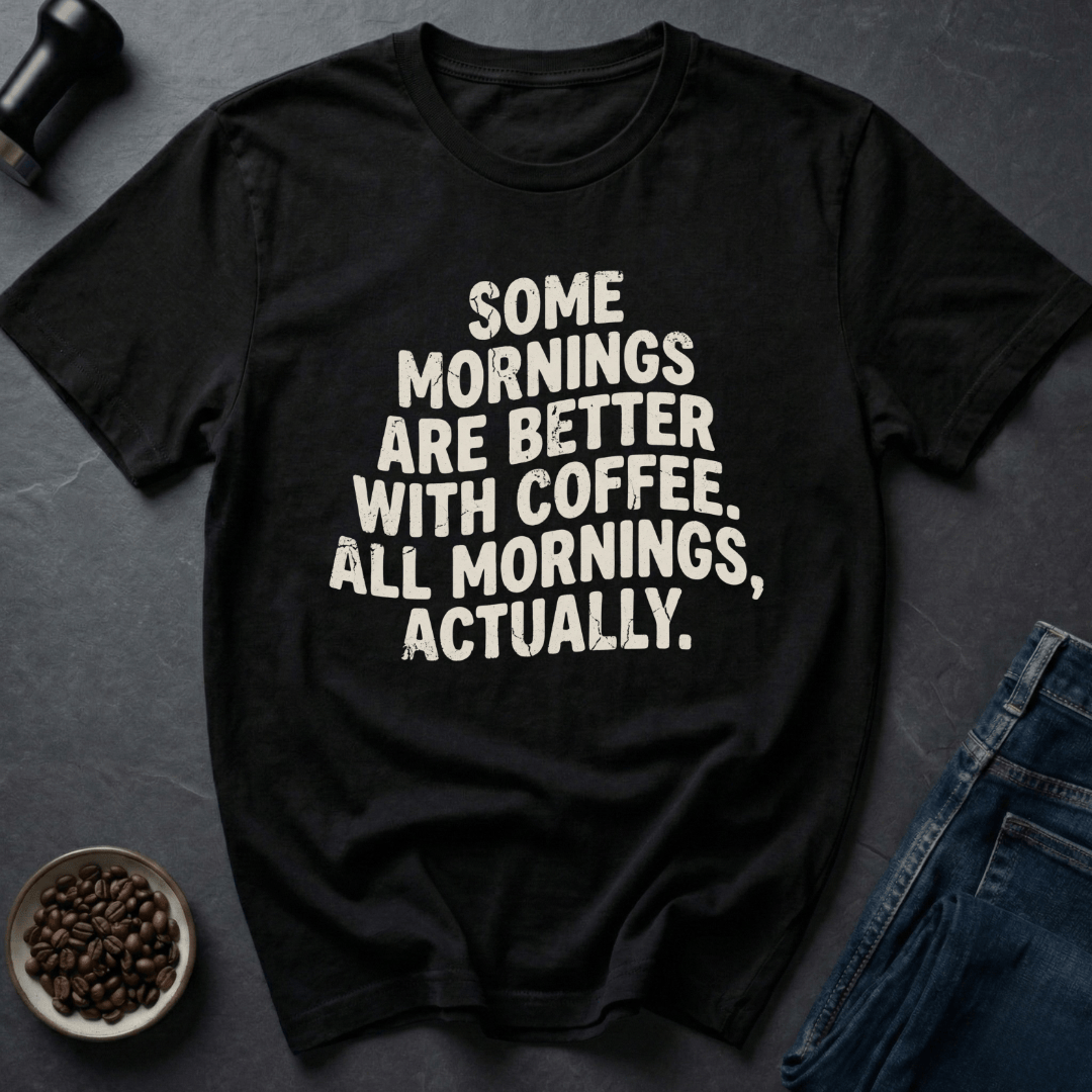 Coffee graphic Better With Coffee T-Shirt in Charcoal / S by Caffeine Dept