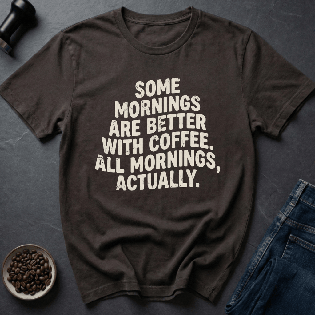 Coffee graphic Better With Coffee T-Shirt in Charcoal / S by Caffeine Dept