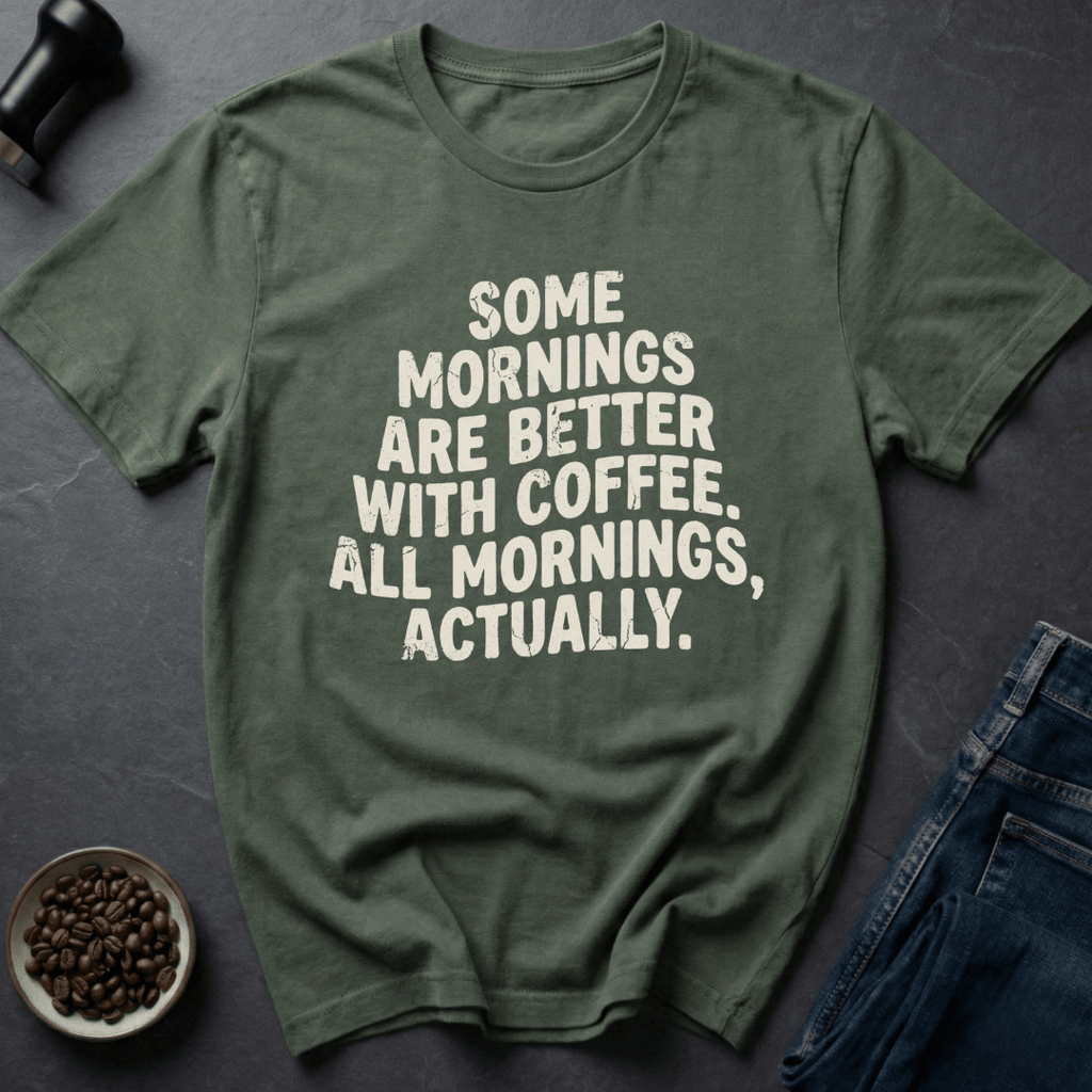 Coffee graphic Better With Coffee T-Shirt in Charcoal / S by Caffeine Dept