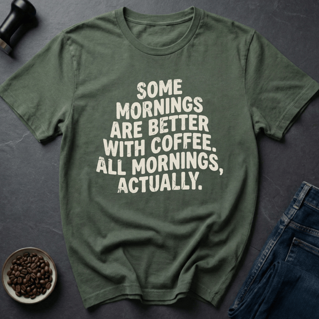 Coffee graphic Better With Coffee T-Shirt in Charcoal / S by Caffeine Dept