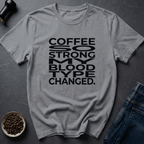 Coffee graphic Blood Type T-Shirt in Sand / S by Caffeine Dept