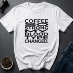 Coffee graphic Blood Type T-Shirt in Sand / S by Caffeine Dept