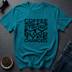 Coffee graphic Blood Type T-Shirt in Sand / S by Caffeine Dept