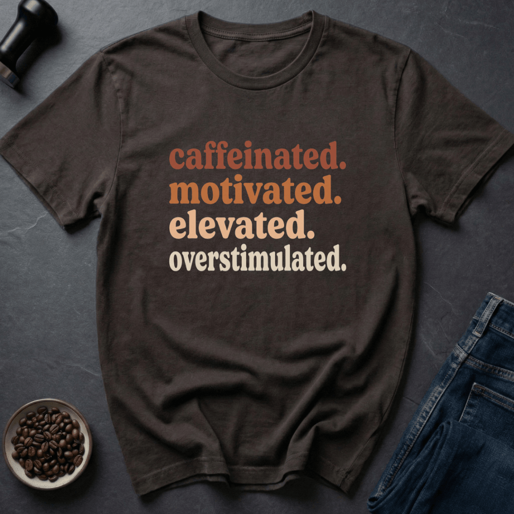 Coffee graphic Brain Static T-Shirt in Dark Chocolate / S by Caffeine Dept