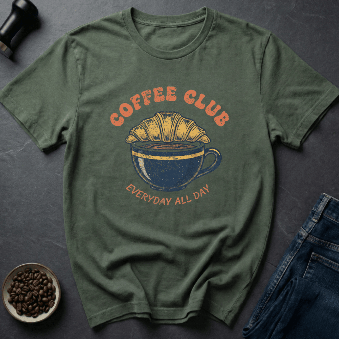 Coffee graphic Breakfast Club T-Shirt in Navy / S by Caffeine Dept