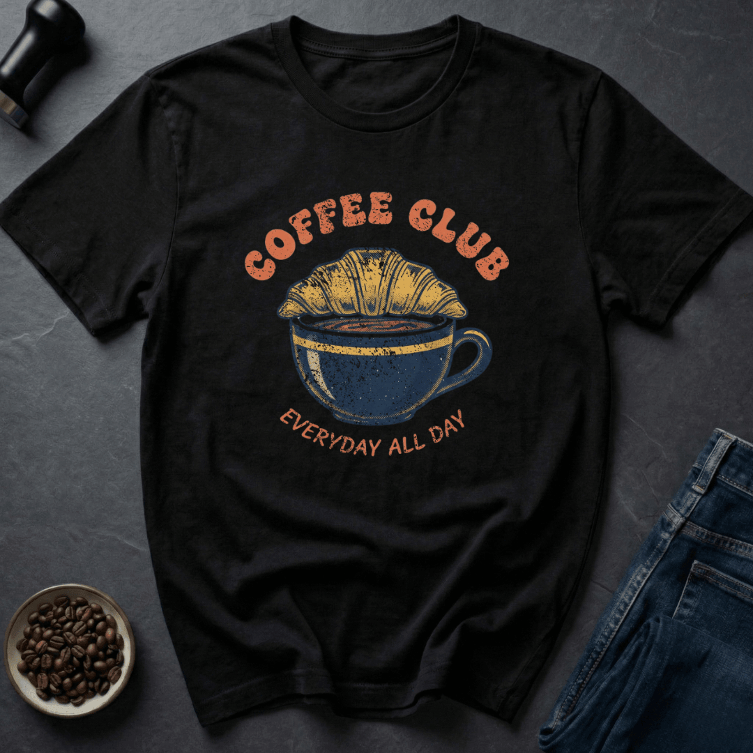Coffee graphic Breakfast Club T-Shirt in Navy / S by Caffeine Dept
