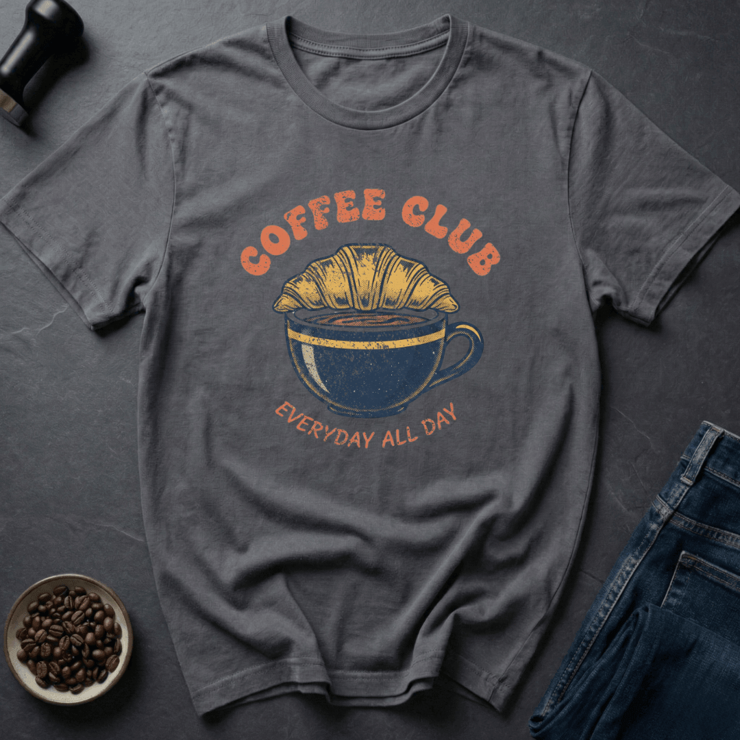 Coffee graphic Breakfast Club T-Shirt in Navy / S by Caffeine Dept
