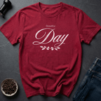 Coffee graphic Brew Beautiful T-Shirt in Heather Red / S by Caffeine Dept