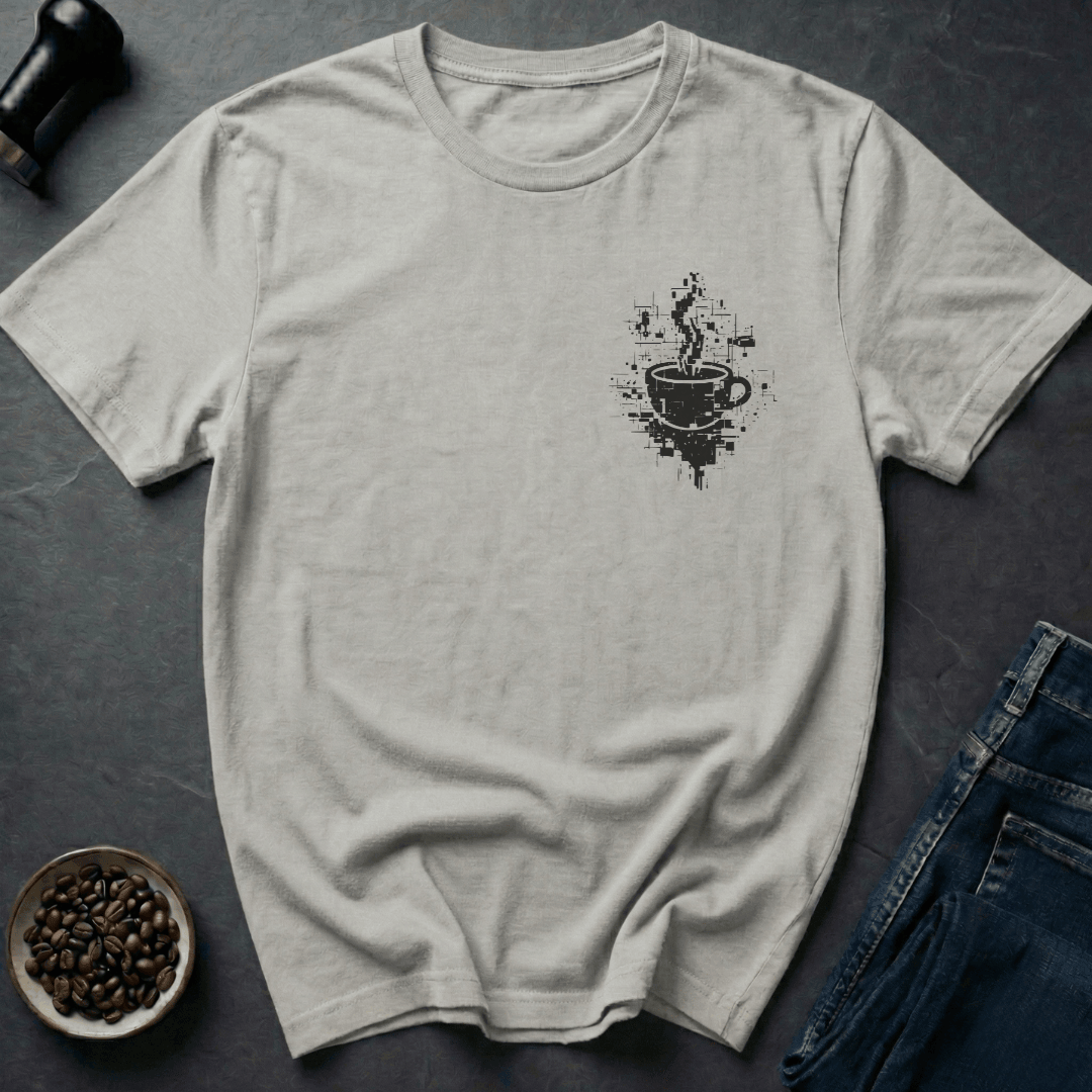 Coffee graphic Brew.exe T-Shirt in Ice Grey / S by Caffeine Dept