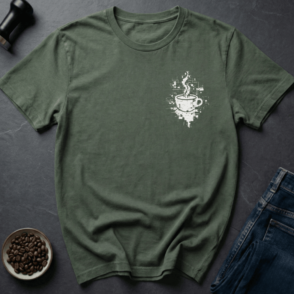 Coffee graphic Brew.exe T-Shirt in Ice Grey / S by Caffeine Dept
