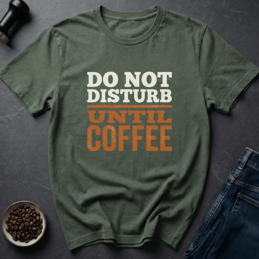 Coffee graphic Brew First T-Shirt in Charcoal / S by Caffeine Dept