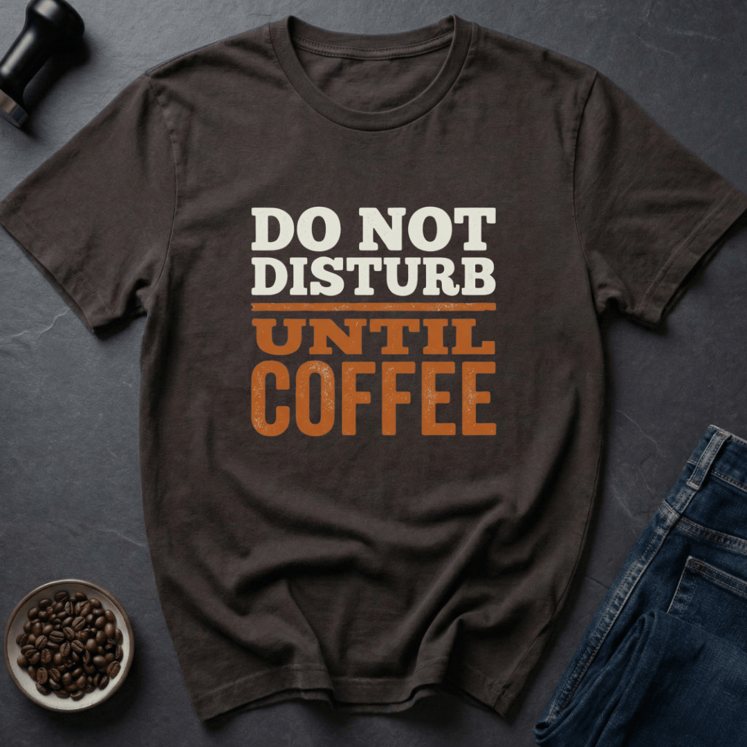 Coffee graphic Brew First T-Shirt in Charcoal / S by Caffeine Dept