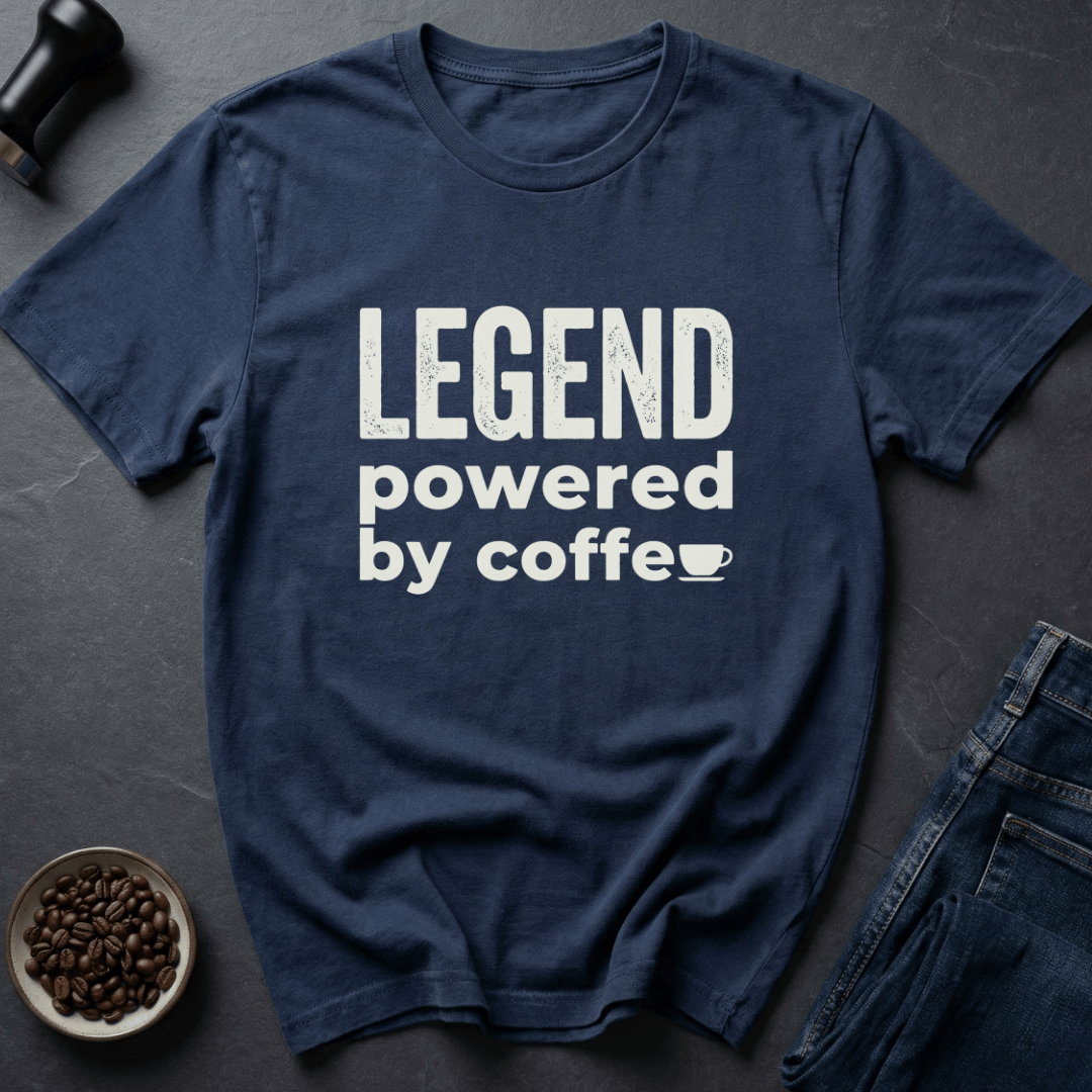 Coffee graphic Brew Legend T-Shirt in Navy / S by Caffeine Dept