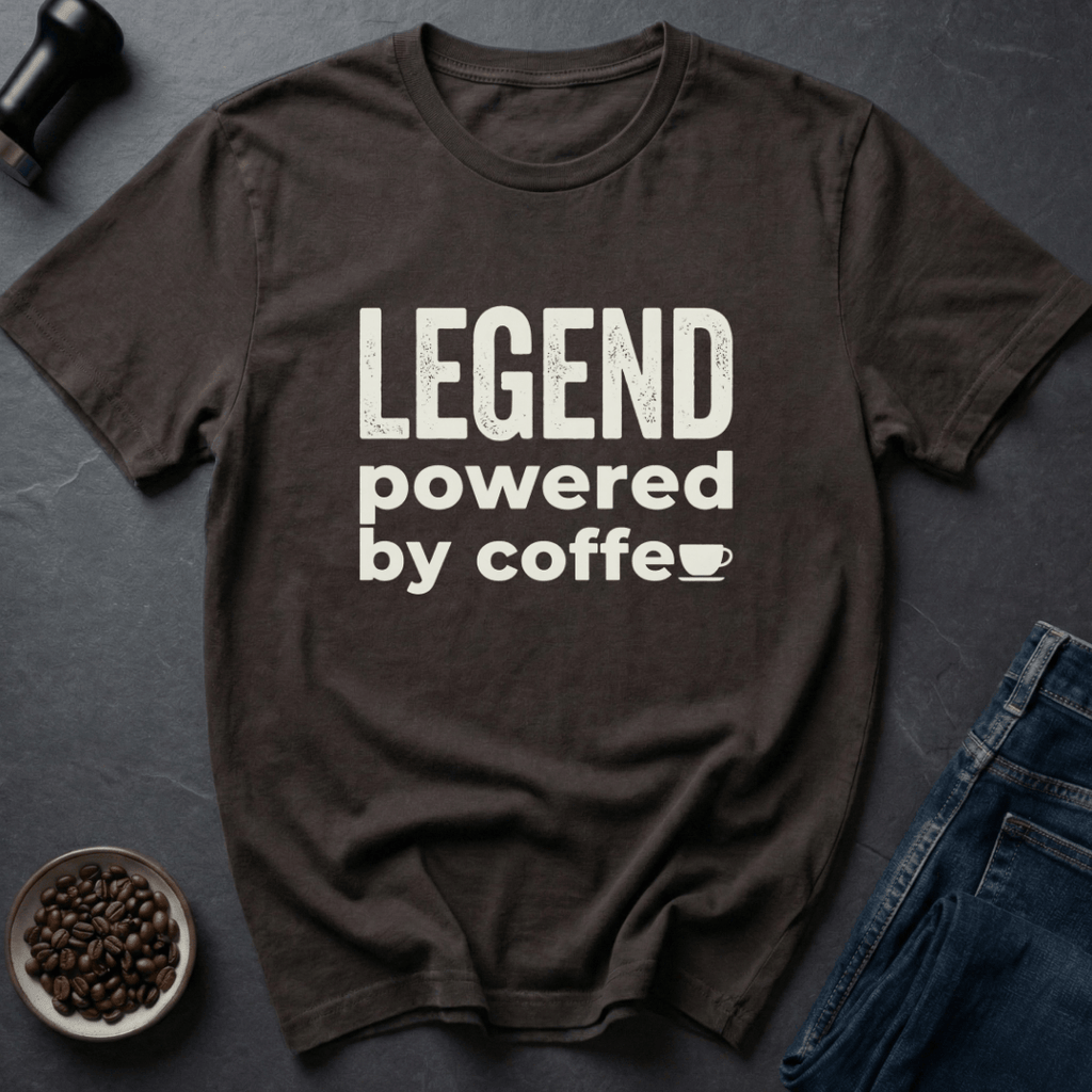 Coffee graphic Brew Legend T-Shirt in Navy / S by Caffeine Dept