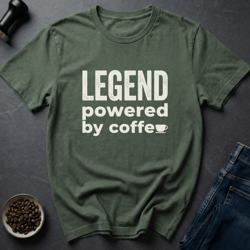 Coffee graphic Brew Legend T-Shirt in Navy / S by Caffeine Dept
