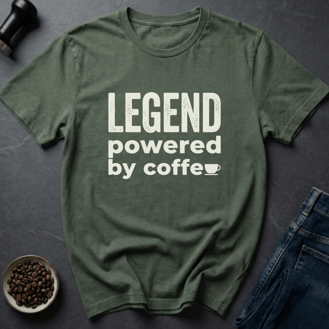 Coffee graphic Brew Legend T-Shirt in Navy / S by Caffeine Dept
