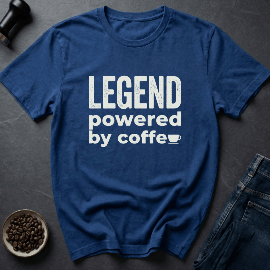Coffee graphic Brew Legend T-Shirt in Navy / S by Caffeine Dept