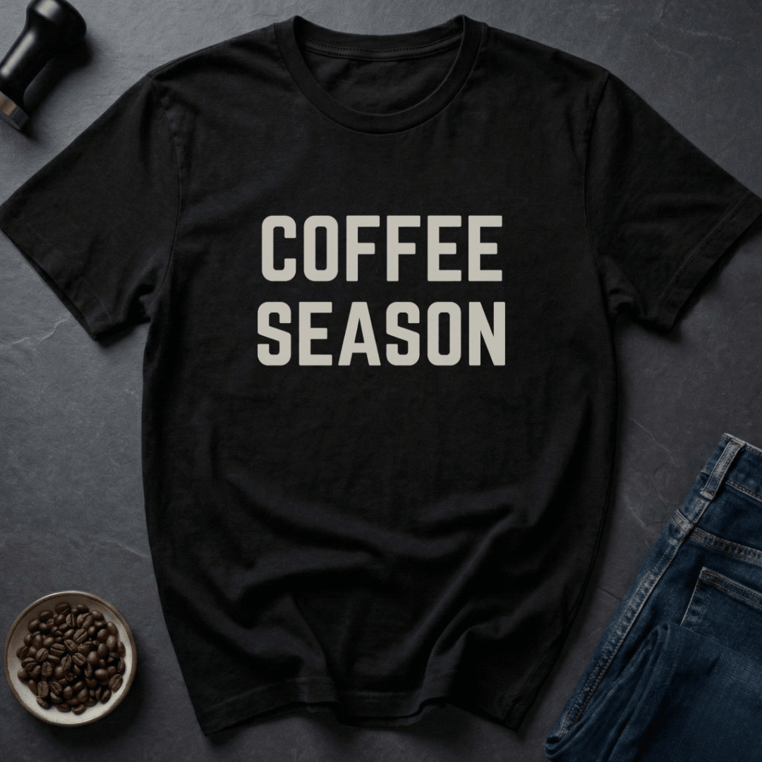 Coffee graphic Brew Season T-Shirt in Dark Chocolate / S by Caffeine Dept