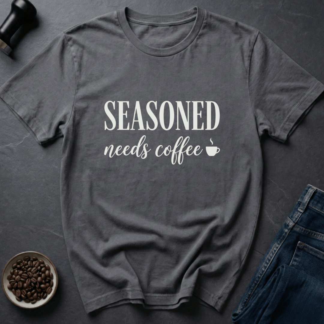 Coffee graphic Brew Veteran T-Shirt in Military Green / S by Caffeine Dept