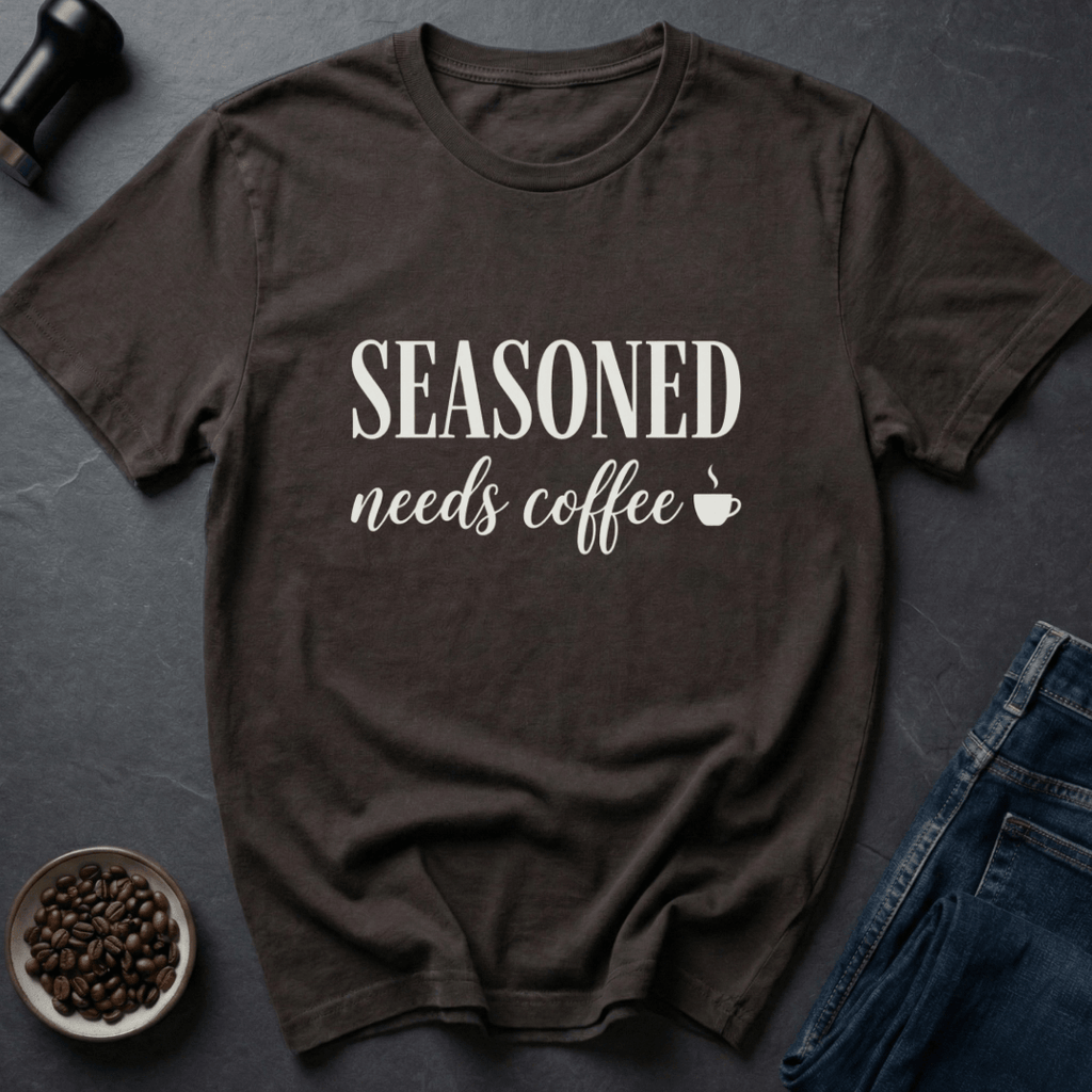 Coffee graphic Brew Veteran T-Shirt in Military Green / S by Caffeine Dept