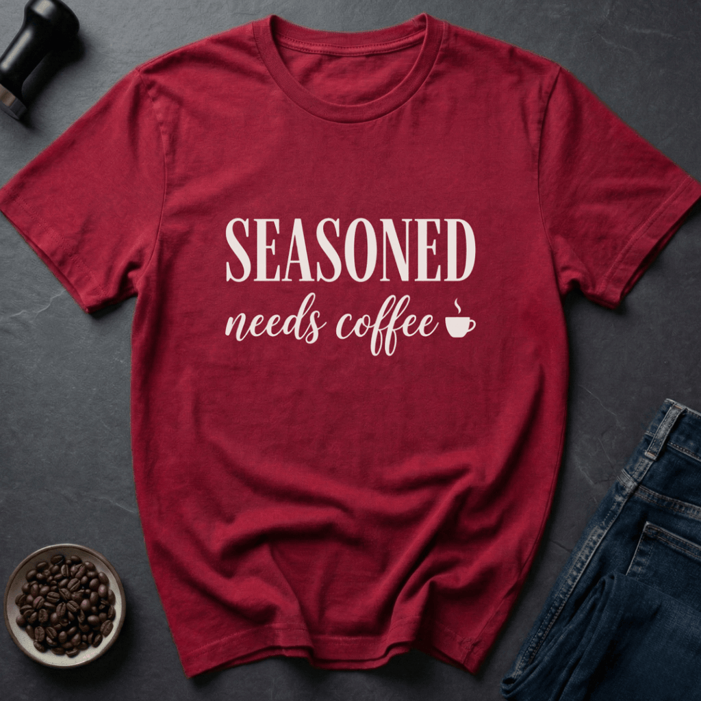 Coffee graphic Brew Veteran T-Shirt in Military Green / S by Caffeine Dept