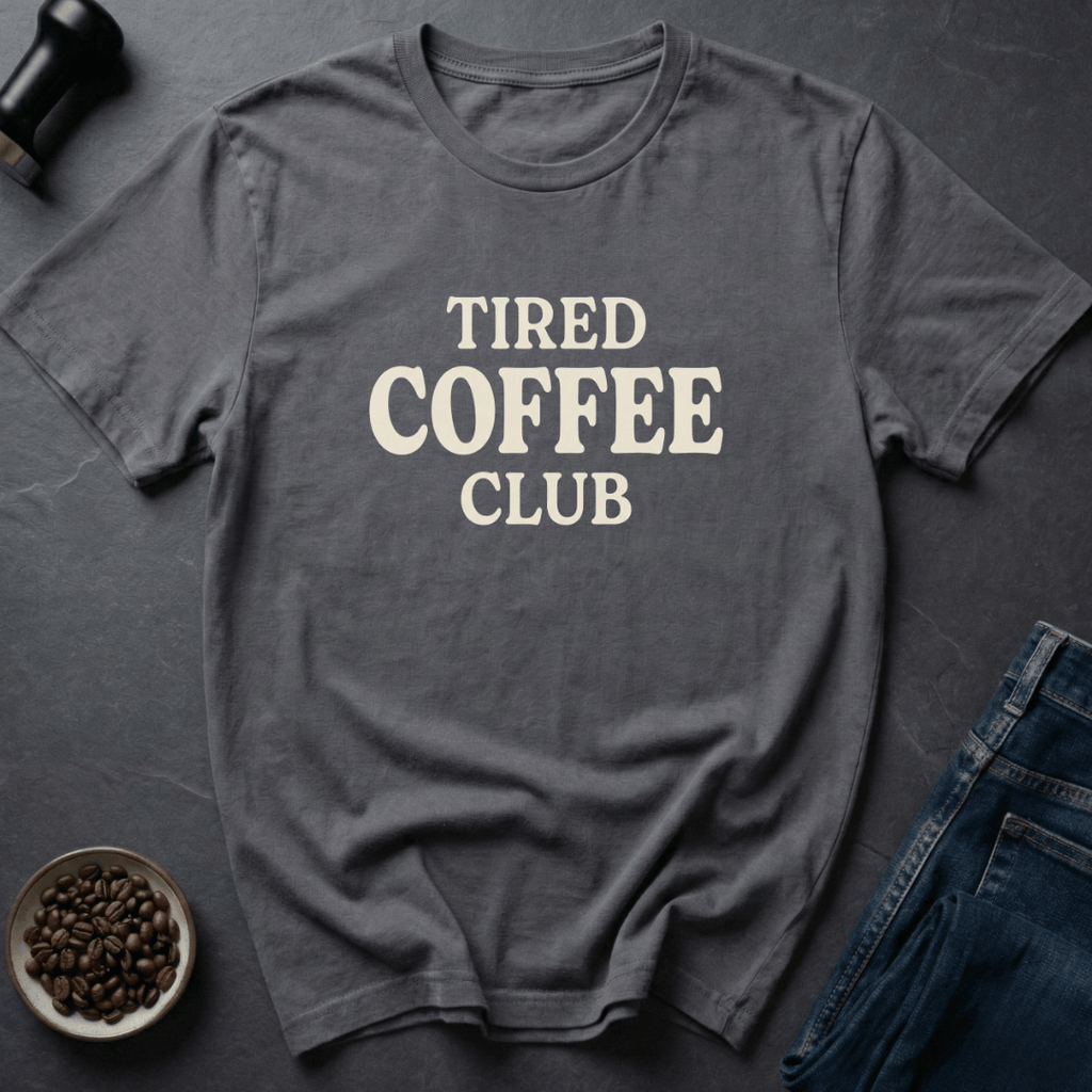 Coffee graphic Burnout Brew T-Shirt in Charcoal / S by Caffeine Dept