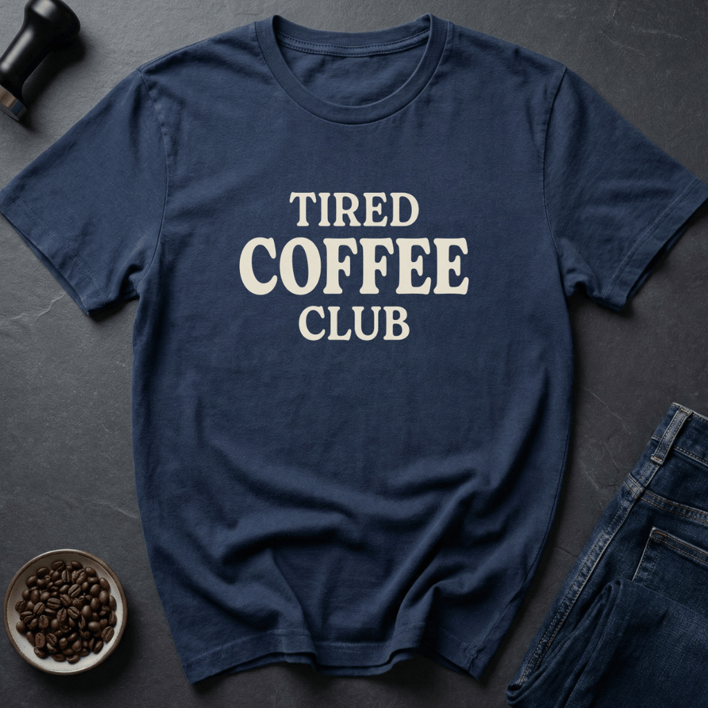 Coffee graphic Burnout Brew T-Shirt in Navy / S by Caffeine Dept
