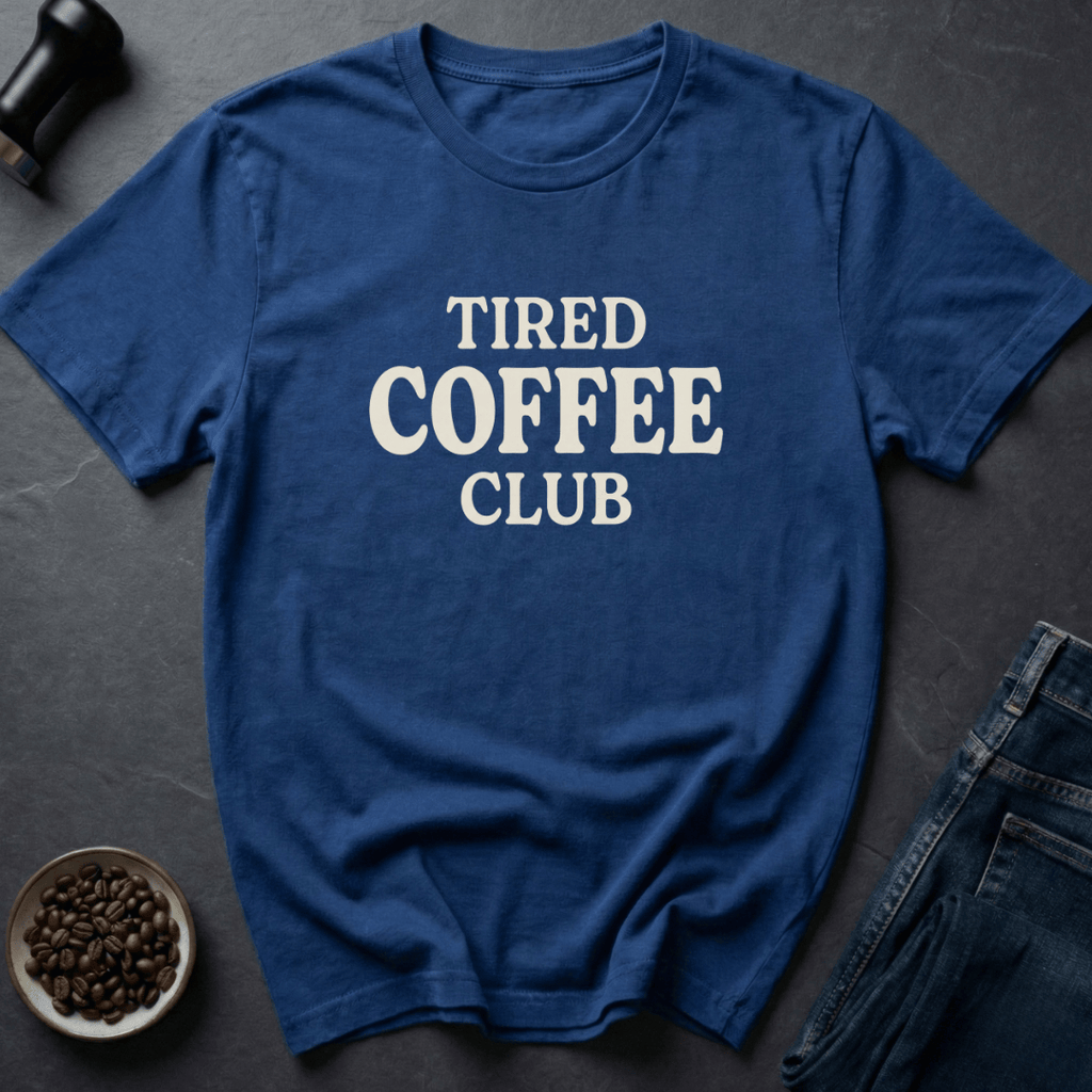 Coffee graphic Burnout Brew T-Shirt in Royal / S by Caffeine Dept