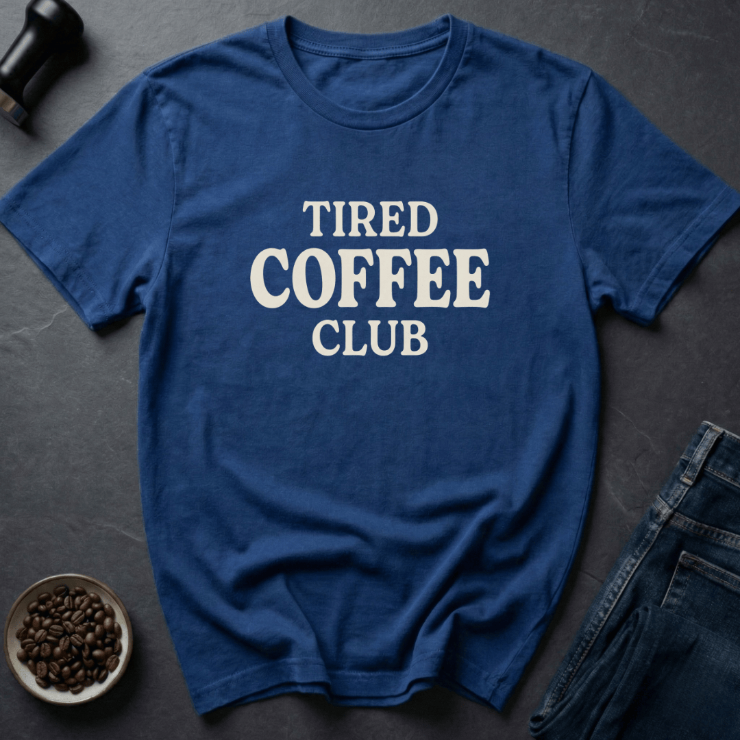 Coffee graphic Burnout Brew T-Shirt in Royal / S by Caffeine Dept