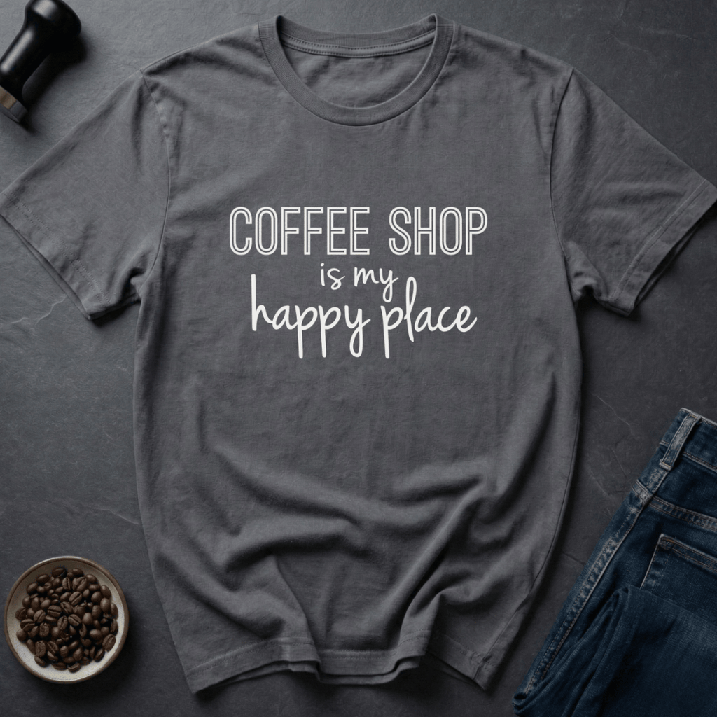 Coffee graphic Cafe Dweller T-Shirt in Charcoal / S by Caffeine Dept