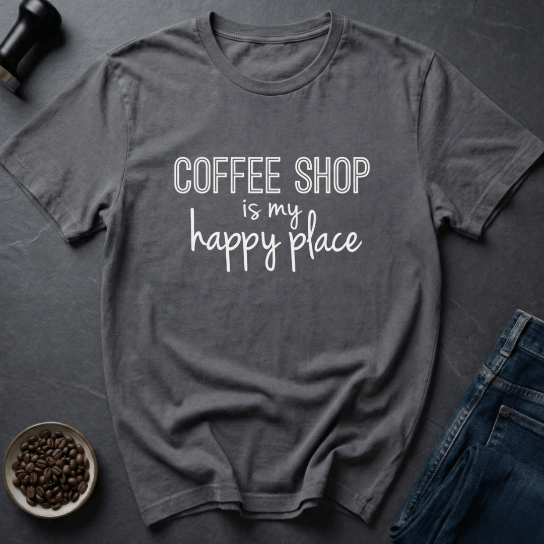 Coffee graphic Cafe Dweller T-Shirt in Charcoal / S by Caffeine Dept