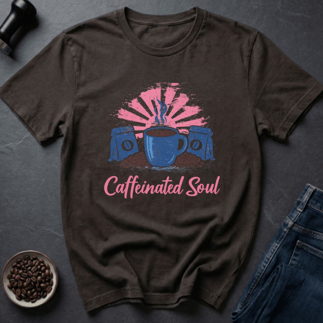 Coffee graphic Caffeinated Soul T-Shirt in Navy / S by Caffeine Dept