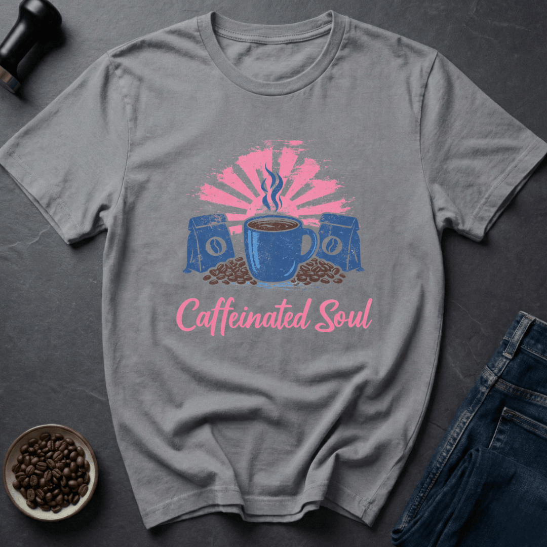 Coffee graphic Caffeinated Soul T-Shirt in Navy / S by Caffeine Dept