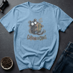 Coffee graphic Caffeine & Chaos T-Shirt in Light Blue / S by Caffeine Dept