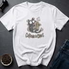 Coffee graphic Caffeine & Chaos T-Shirt in Light Blue / S by Caffeine Dept